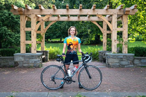 Melissa Rides Towards the Pan-Mass Challenge